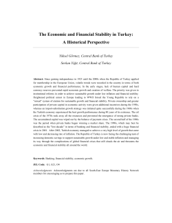 The Economic and Financial Stability in Turkey: A Historical