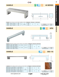 HANDLE 40 SERIES HANDLE HANDLE KPH DSI-110