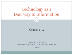 Gr 4-12 Doorway to Information