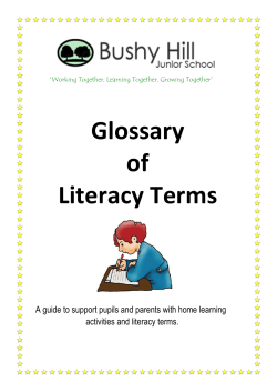 Literacy terms - Bushy Hill Junior School