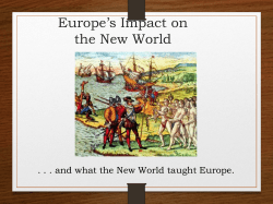 Chapter 1 Three Worlds Meet Section 5 Transatlantic Encounters