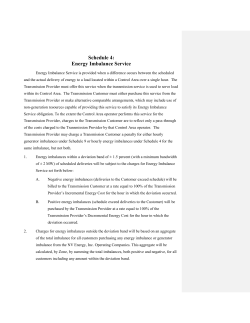 Schedule 4: Energy Imbalance Service