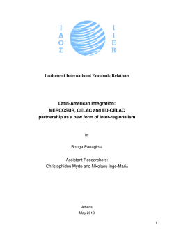 Latin-American Integration Mercosur CELAC and EU