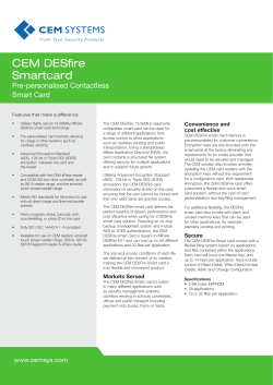 CEM DESFire Smart Card