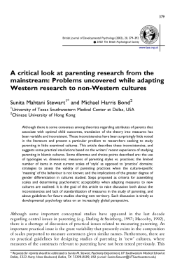A critical look at parenting research from the - PSY