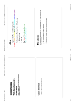 CS 1115/CS 5002 W eb D evelo pm en t 1 C lass exercise