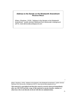 Address to the Senate on the Nineteenth Amendment