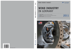 2011 WIND INDUSTRY in gERMany