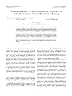 Personality Predictors of Artistic Preferences