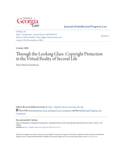 Through the Looking Glass: Copyright Protection in the Virtual
