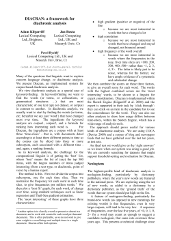 DIACRAN: a framework for diachronic analysis