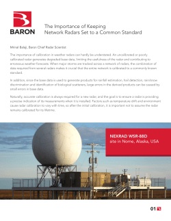 The Importance of Keeping Network Radars Set to