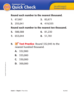 Round each number to the nearest thousand. 1. 67,067 2. 82,671 3