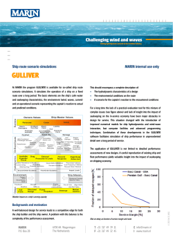 GULLIVER: Ship route scenario simulations