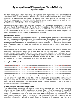 Syncopation of Fingerstyle Chord-Melody