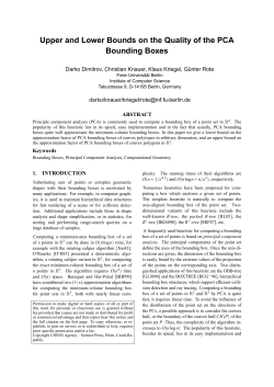 Upper and Lower Bounds on the Quality of the PCA