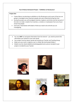 History &ndash; The Renaissance