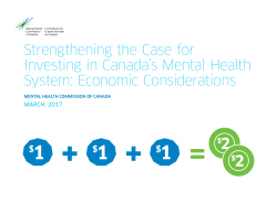 Strengthening the Case for Investing in Canada`s Mental Health