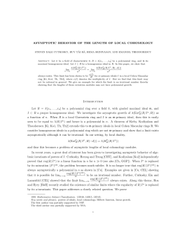 ASYMPTOTIC BEHAVIOR OF THE LENGTH OF