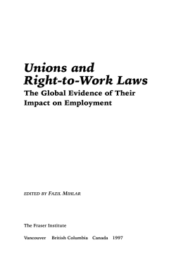 Unions and Right-to-Work Laws: The Global Evidence of Their