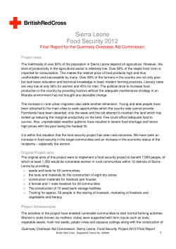 Sierra Leone Food Security 2012