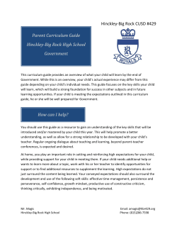 Parent Curriculum Guide Hinckley