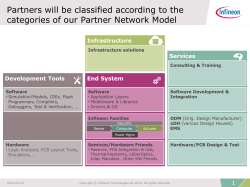 Partners will be classified according to the categories of our Partner