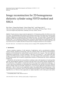 Image reconstruction for 2D homogeneous dielectric cylinder using
