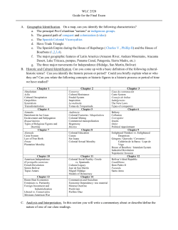 Guide to the Final Exam
