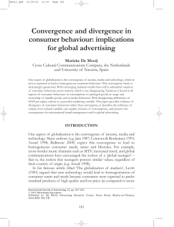 Convergence and divergence in consumer