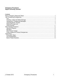 2 October 2015 Emergency Procedures 1