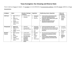 Texas Ecoregions - Spring Branch ISD