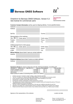 Form  - Bernese GNSS Software