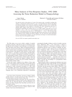 Meta-Analysis of Free-Response Studies, 1992&ndash;2008