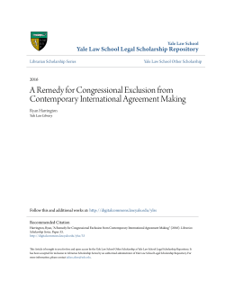 A Remedy for Congressional Exclusion from Contemporary