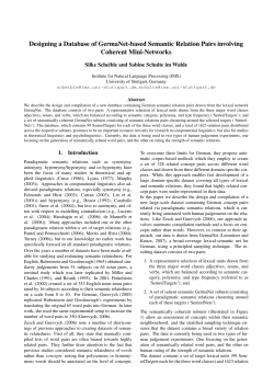 Designing a Database of GermaNet-based Semantic