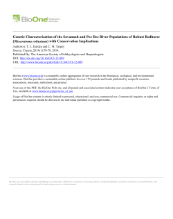 Genetic Characterization of the Savannah and Pee Dee River