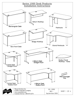Series 1000 Desk Products Installation Instructions