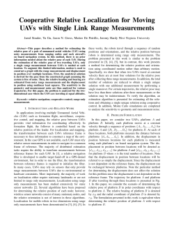 Cooperative Relative Localization for Moving UAVs