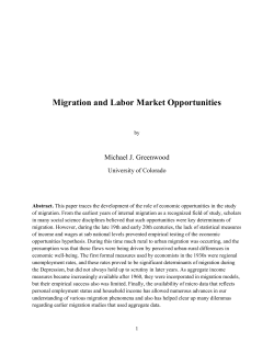 Migration and Labor Market Opportunities