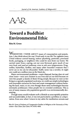 Toward a Buddhist Environmental Ethic