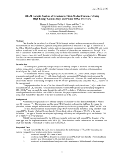 FRAM isotopic analysis of uranium in thick-walled