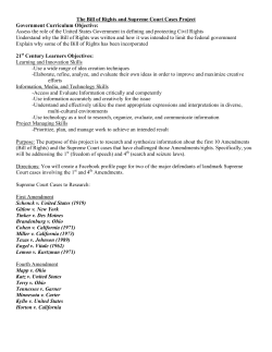 The Bill of Rights and Supreme Court Cases Project