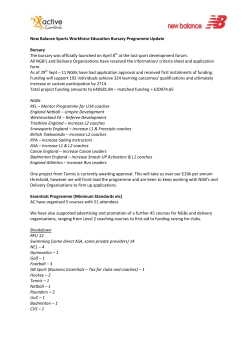 New Balance SWEP bursary update