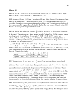 Chapter 14 14.1 (a) (i) 0.20 0.25. (ii) P
