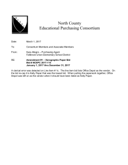 Awarded bid with vendor information