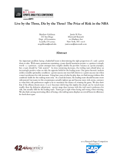 Live by the Three, Die by the Three? The Price of Risk in the NBA
