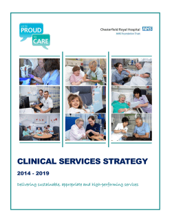 clinical services strategy - Chesterfield Royal Hospital