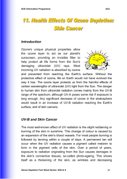 Ozone Depletion Fact Sheet Series