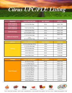 Citrus UPC/PLU Listing Citrus PLU/UPC Listing
